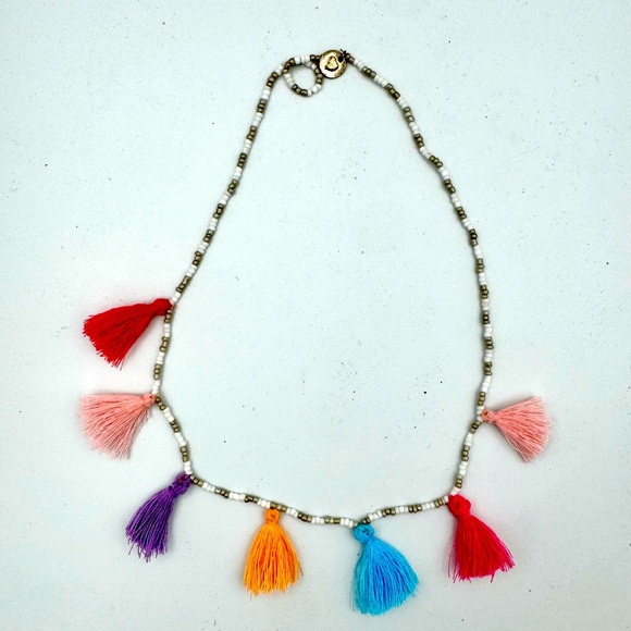 Colorful Tassel Beaded Necklace - Picture 2 of 2